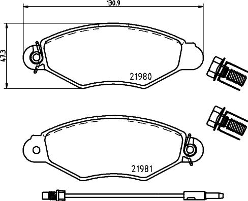 Cobreq N-446 - Brake Pad Set, disc brake www.autospares.lv