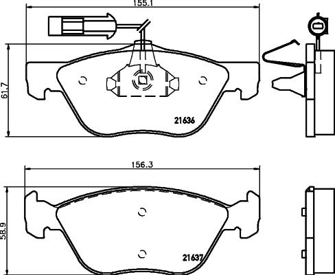 Cobreq N-545 - Brake Pad Set, disc brake www.autospares.lv