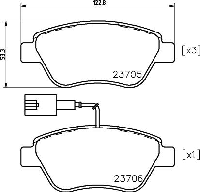 Cobreq N-569 - Brake Pad Set, disc brake www.autospares.lv