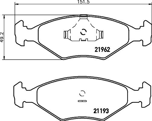 Cobreq N-190C - Тормозные колодки, дисковые, комплект www.autospares.lv