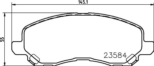 Cobreq N-1446 - Тормозные колодки, дисковые, комплект www.autospares.lv