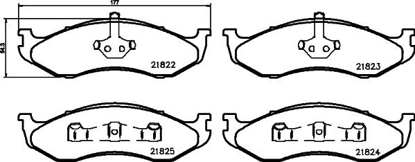 Cobreq N-1400 - Bremžu uzliku kompl., Disku bremzes www.autospares.lv