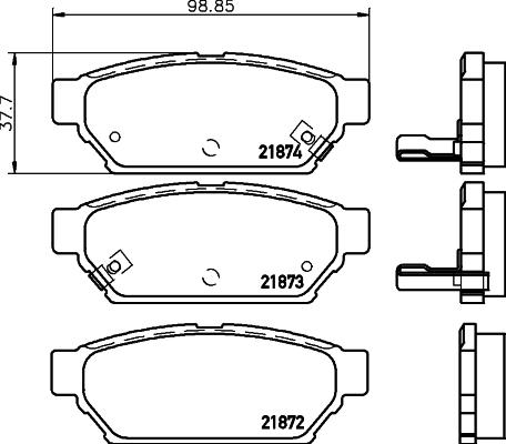 Cobreq N-1488 - Brake Pad Set, disc brake www.autospares.lv