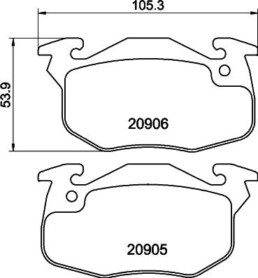 Cobreq N-1147 - Тормозные колодки, дисковые, комплект www.autospares.lv