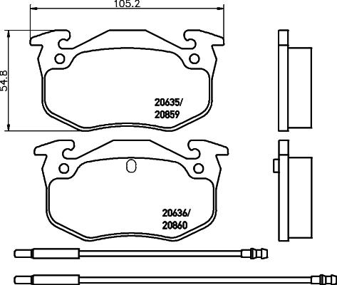 Cobreq N-1106 - Brake Pad Set, disc brake www.autospares.lv