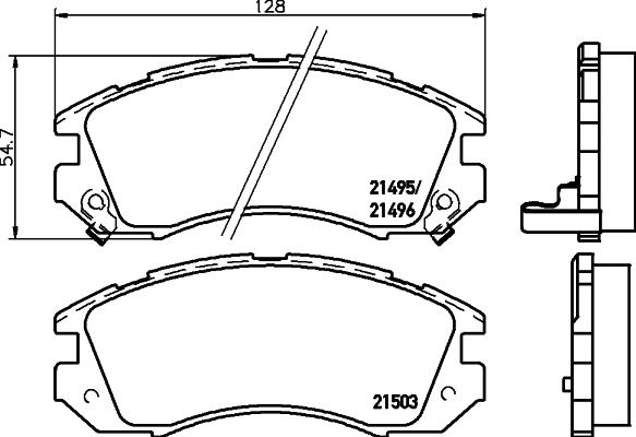 Cobreq N-1350 - Bremžu uzliku kompl., Disku bremzes www.autospares.lv