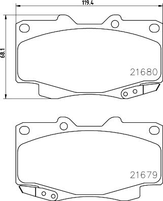 Cobreq N-1360 - Brake Pad Set, disc brake www.autospares.lv