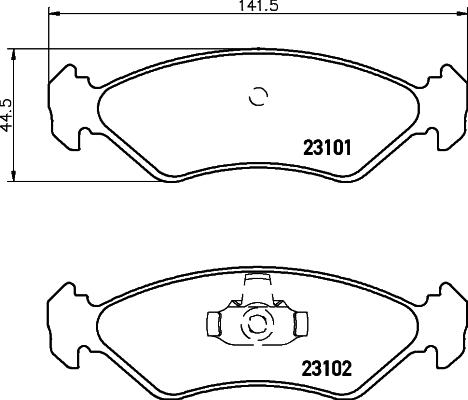 Cobreq N-136 - Тормозные колодки, дисковые, комплект www.autospares.lv