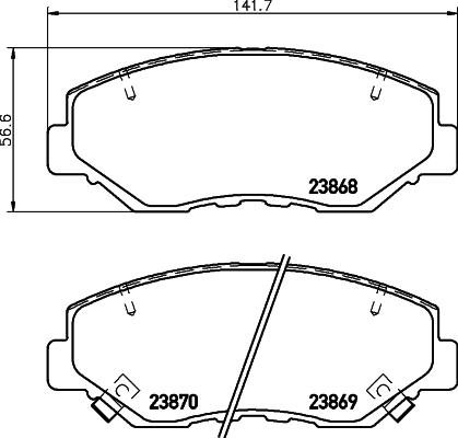 Cobreq N-1387 - Тормозные колодки, дисковые, комплект www.autospares.lv