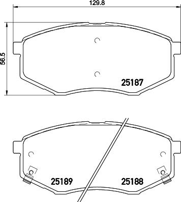 HELLA PAGID 355019791 - Тормозные колодки, дисковые, комплект www.autospares.lv