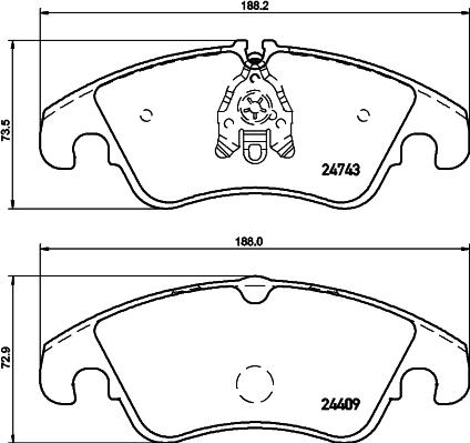 Cobreq N-1736 - Тормозные колодки, дисковые, комплект www.autospares.lv