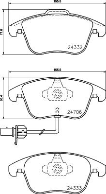 Cobreq N-1738 - Bremžu uzliku kompl., Disku bremzes autospares.lv