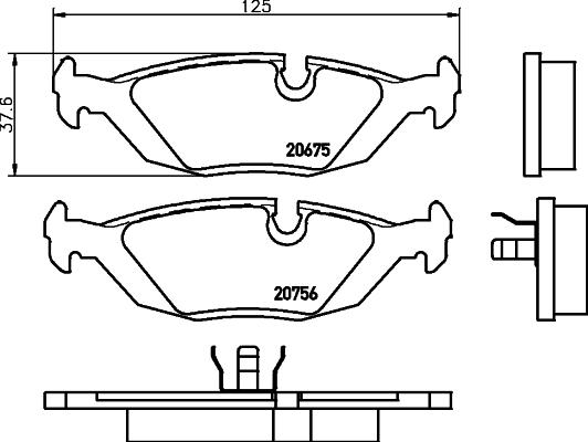 Cobreq N-865 - Bremžu uzliku kompl., Disku bremzes www.autospares.lv