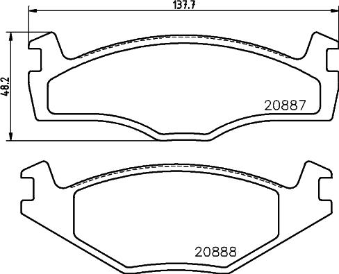 Cobreq N-883 - Тормозные колодки, дисковые, комплект www.autospares.lv