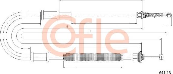 Cofle 92.641.13 - Trose, Stāvbremžu sistēma www.autospares.lv