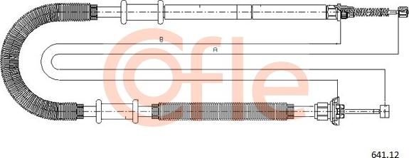 Cofle 92.641.12 - Trose, Stāvbremžu sistēma www.autospares.lv