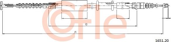 Cofle 92.1651.20 - Trose, Stāvbremžu sistēma www.autospares.lv