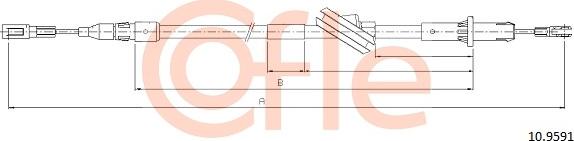Cofle 92.10.9591 - Trose, Stāvbremžu sistēma autospares.lv