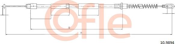 Cofle 92.10.9894 - Trose, Stāvbremžu sistēma www.autospares.lv