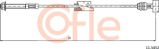 Cofle 92.11.5452 - Trose, Stāvbremžu sistēma www.autospares.lv