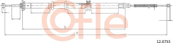 Cofle 92.12.0733 - Trose, Stāvbremžu sistēma www.autospares.lv