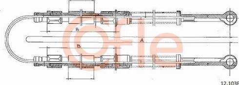 Cofle 92.12.103E - Trose, Stāvbremžu sistēma www.autospares.lv