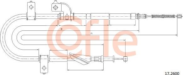 Cofle 92.17.2600 - Trose, Stāvbremžu sistēma www.autospares.lv