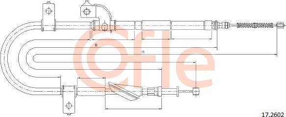 Cofle 92.17.2602 - Trose, Stāvbremžu sistēma www.autospares.lv