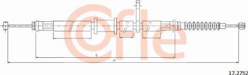 Cofle 92.17.2752 - Trose, Stāvbremžu sistēma www.autospares.lv