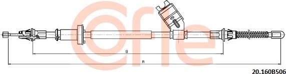 Cofle 9220160B506 - Trose, Stāvbremžu sistēma www.autospares.lv