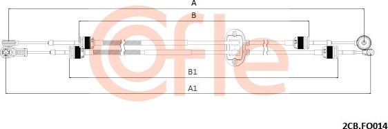 Cofle 92.2CB.FO014 - Трос, наконечник, ступенчатая коробка передач www.autospares.lv