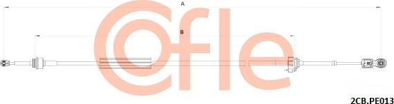 Cofle 92.2CB.PE013 - Trose, Mehāniskā pārnesumkārba www.autospares.lv