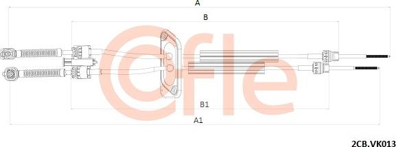 Cofle 92.2CB.VK013 - Trose, Mehāniskā pārnesumkārba autospares.lv