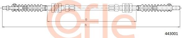 Cofle 443001 - Akseleratora trose www.autospares.lv