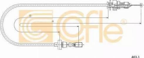 Cofle 463.1 - Akseleratora trose www.autospares.lv