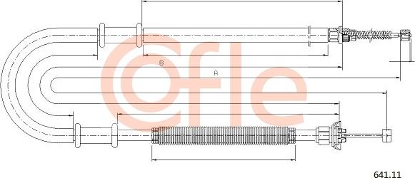 Cofle 92.641.11 - Trose, Stāvbremžu sistēma www.autospares.lv