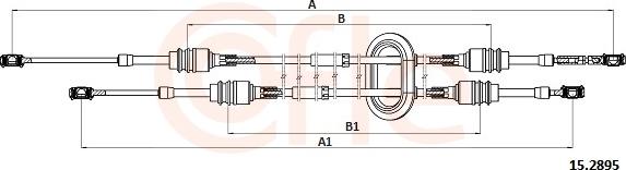 Cofle 15.2895 - Trose, Mehāniskā pārnesumkārba www.autospares.lv