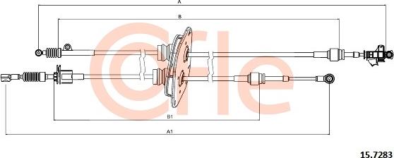 Cofle 15.7283 - Trose, Mehāniskā pārnesumkārba www.autospares.lv