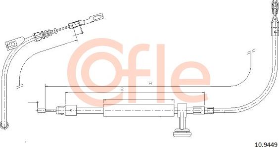 Cofle 10.9449 - Trose, Stāvbremžu sistēma www.autospares.lv