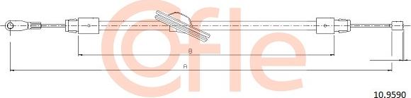 Cofle 10.9590 - Trose, Stāvbremžu sistēma autospares.lv