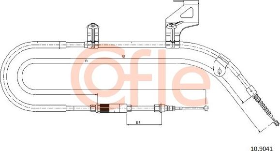 Cofle 10.9041 - Trose, Stāvbremžu sistēma www.autospares.lv