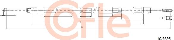 Cofle 10.9895 - Cable, parking brake www.autospares.lv