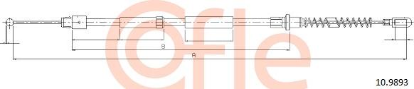 Cofle 10.9893 - Cable, parking brake www.autospares.lv