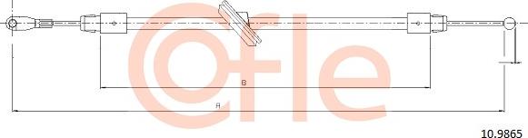 Cofle 10.9865 - Cable, parking brake www.autospares.lv