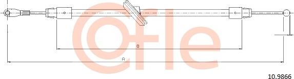 Cofle 10.9866 - Cable, parking brake www.autospares.lv