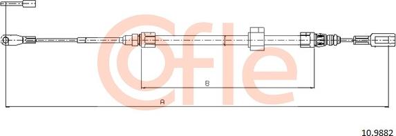 Cofle 10.9882 - Trose, Stāvbremžu sistēma www.autospares.lv