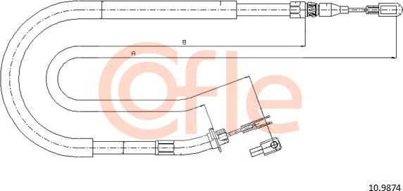 Cofle 10.9874 - Trose, Stāvbremžu sistēma www.autospares.lv