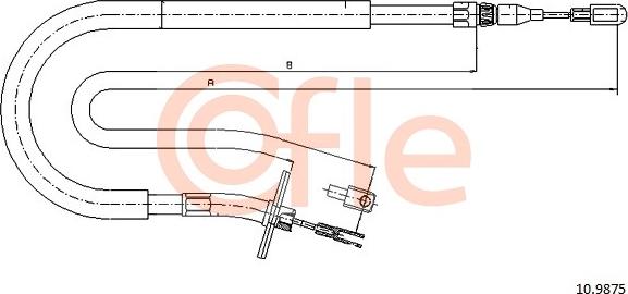 Cofle 10.9875 - Trose, Stāvbremžu sistēma www.autospares.lv