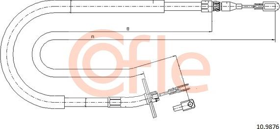 Cofle 92109876 - Trose, Stāvbremžu sistēma www.autospares.lv