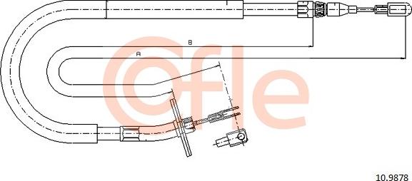 Cofle 10.9878 - Trose, Stāvbremžu sistēma www.autospares.lv